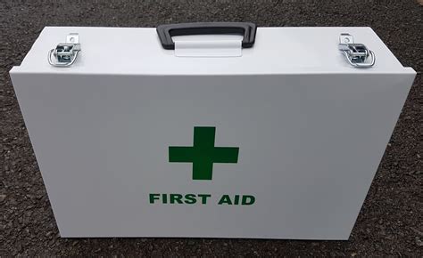 metal first aid box large|first aid box refill supplies.